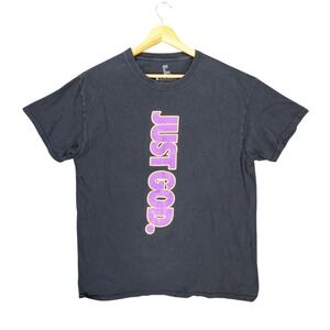God Is Dope T-Shirt Mens Large Black‎ Cotton Regular Fit Just God Graphic Tee